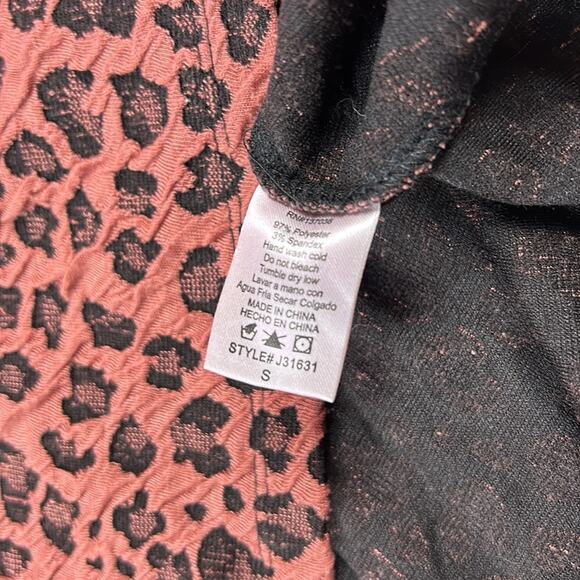 Love Marks dusky rose leopard print drop waist dress, size small - Picture 8 of 8